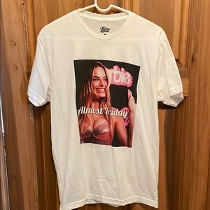 White Graphic T-Shirt with BARBIE on the front